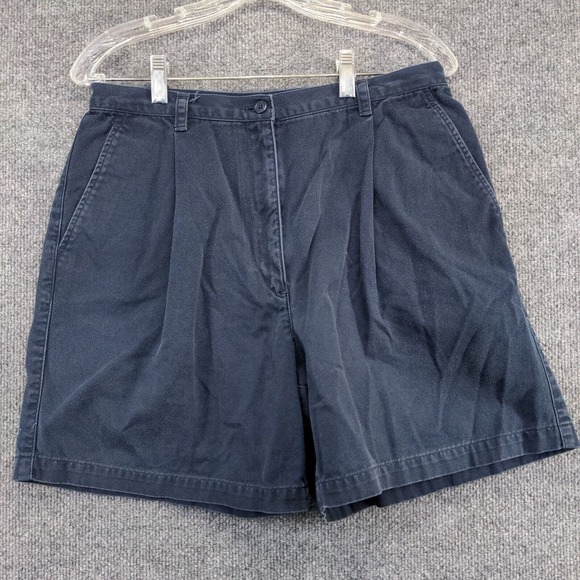 Lauren Ralph Lauren Women's Chino Shorts Blue Size 12 100% Cotton Slash Pockets - Picture 6 of 11